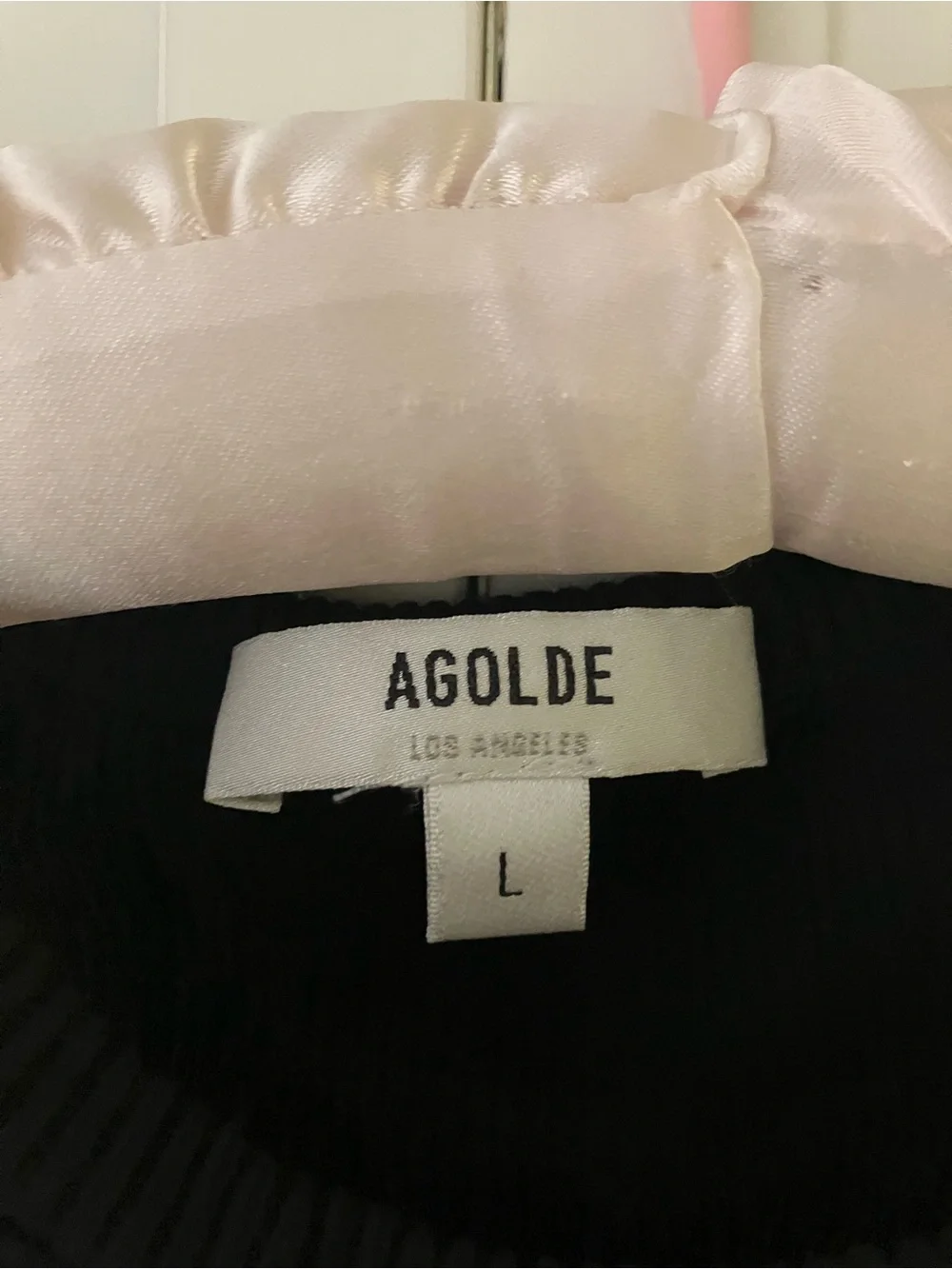 Agolde Black Ribbed Cutout Tank Top - Picture 5 of 9